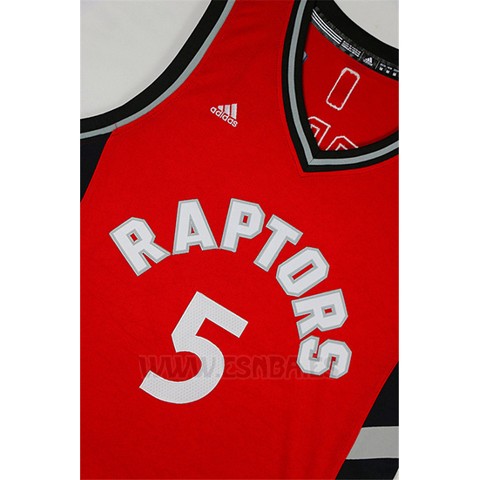 Camiseta Toronto Raptors DeMarre Carroll #5 Rojo